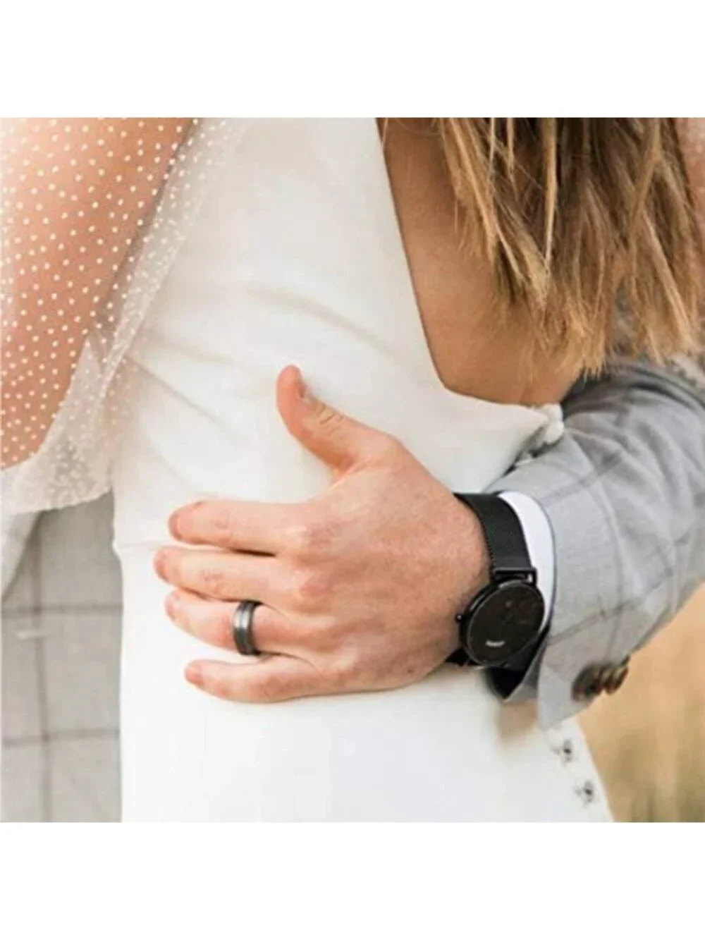 Stackable Silicone Wedding Ring - Multi Color Minimalist Unisex Band, 7.24mm